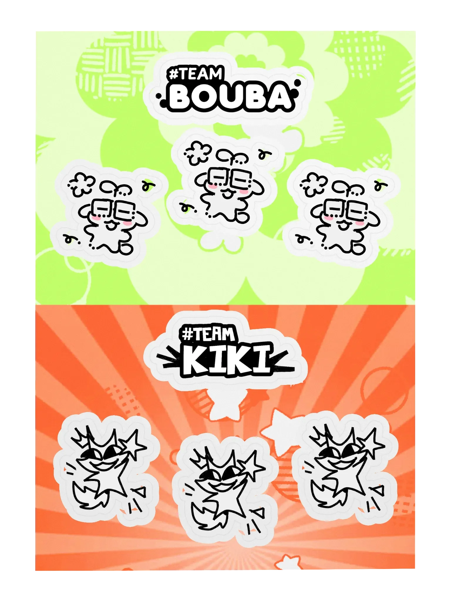 🍃Bouba & 💥Kiki | Stickers product image (3)
