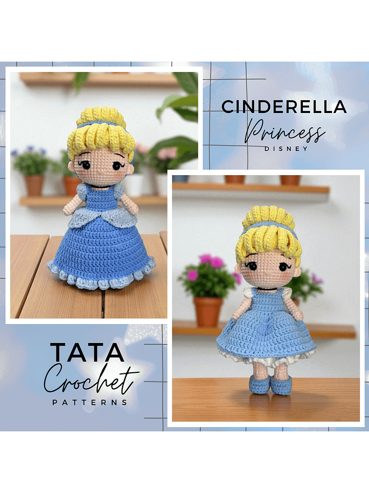 PDF -♡- Doll Dress Up & Transformation -♡- Cinderella Disney Princess Amigurumi Crochet Pattern product image (1)