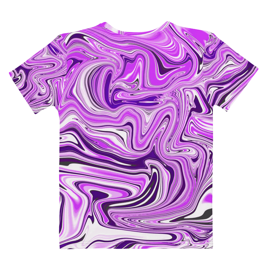 Women's Crew Neck Tshirt - Purple Digital Fluid Art product image (6)