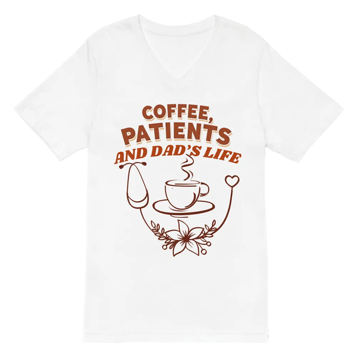 Dad's Life Coffee Cup V-Neck Tee product image (2)