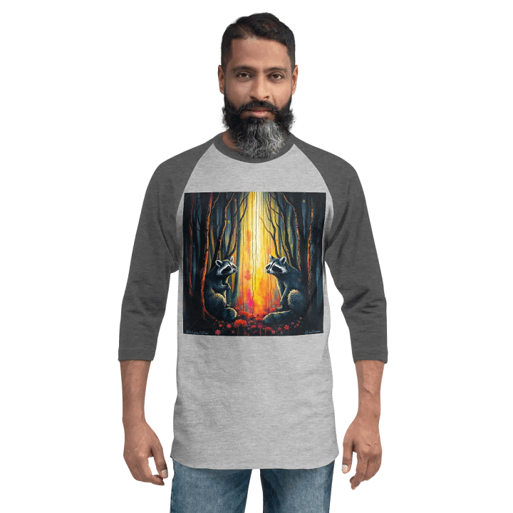 Mystical Raccoon Forest Raglan Tee product image (2)