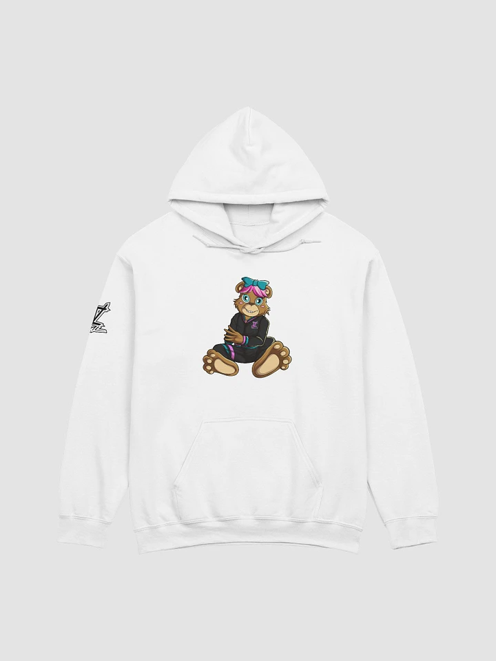 Sitting Girl Bear White Classic Hoodie product image (1)
