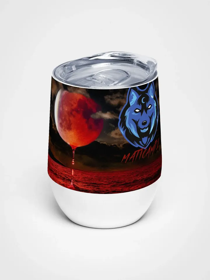 Blood Moon Wolf Wine Tumbler product image (1)