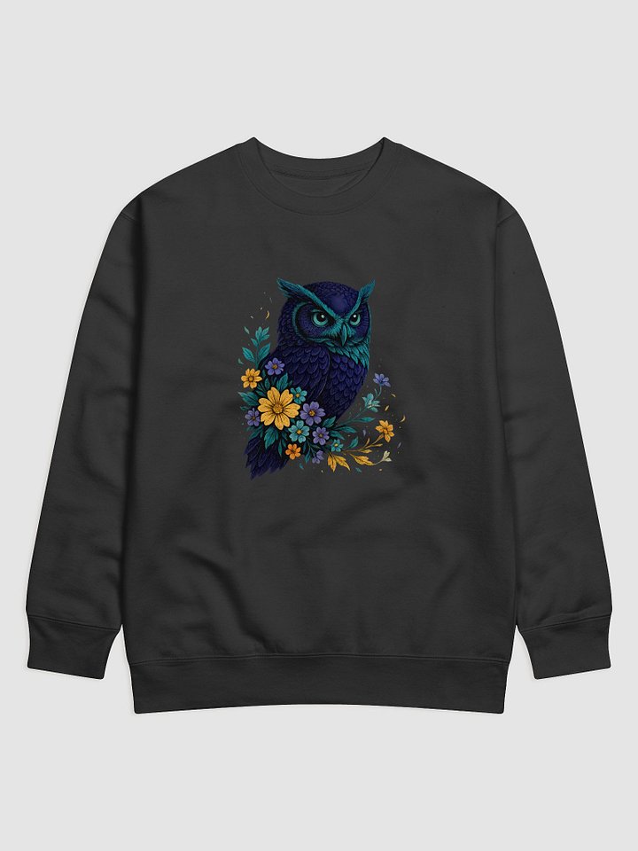 Naturecore Owl Sweatshirt With Wildflowers And Woodland Style product image (1)