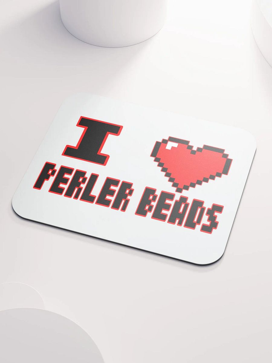 I Heart Perler Bead 2 Mouse Pad product image (3)