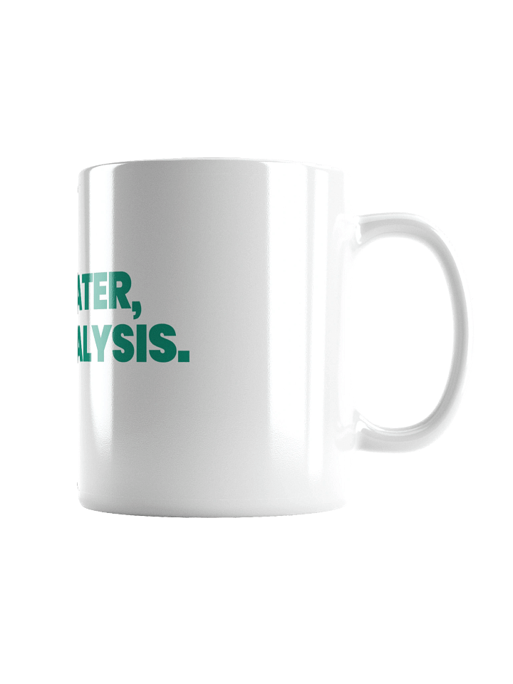 HOT WATER, COLD ANALYSIS White Glossy Mug Centered product image (2)