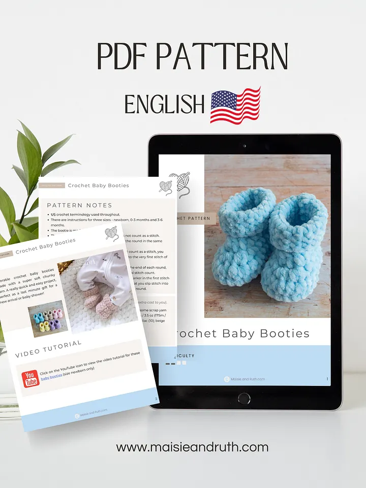 Crochet Pattern: Quick and Easy Baby Booties product image (2)