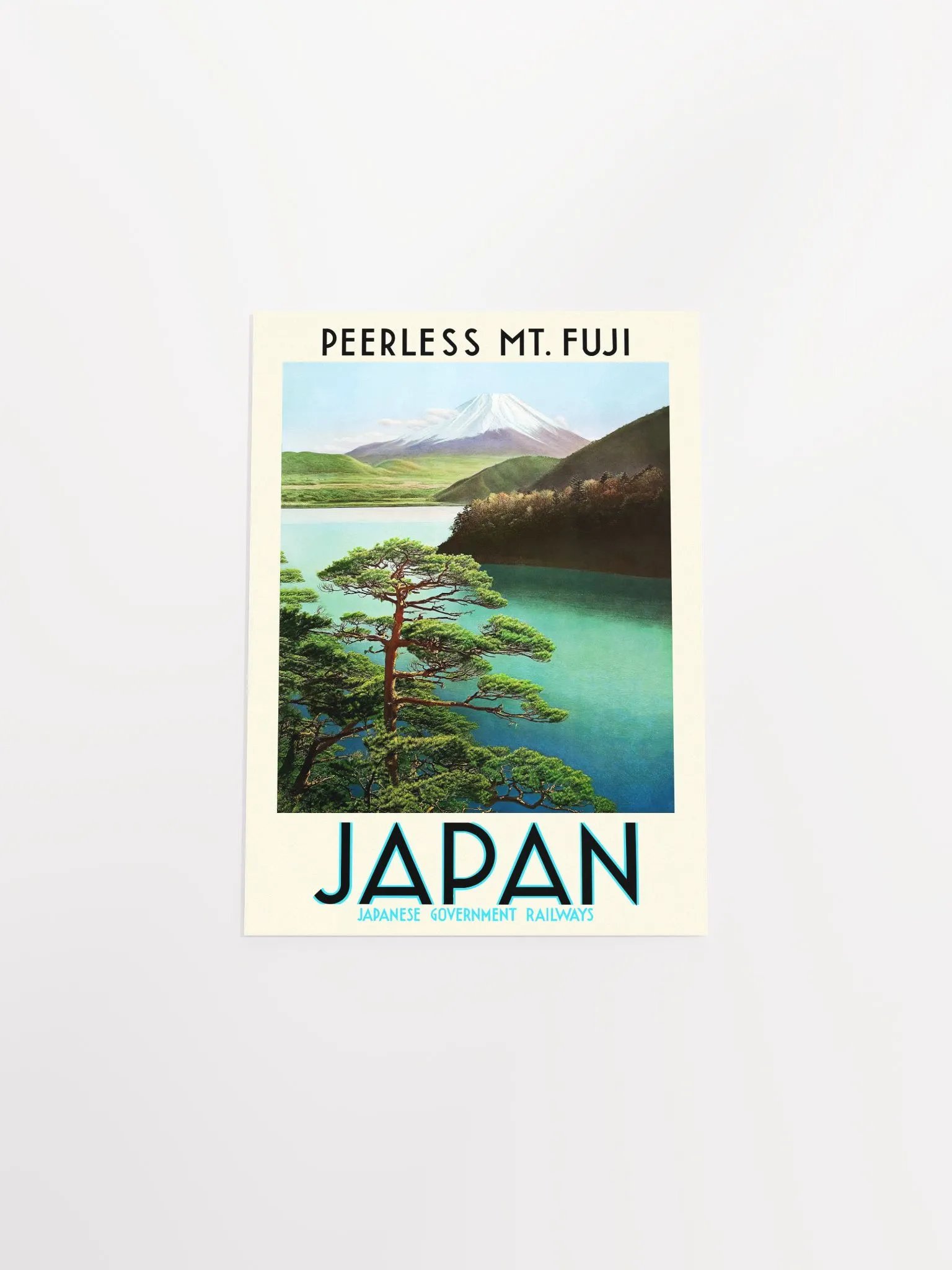 Japan Travel Poster: Peerless Mt. Fuji, 1930s — retro vintage travel poster product image (9)