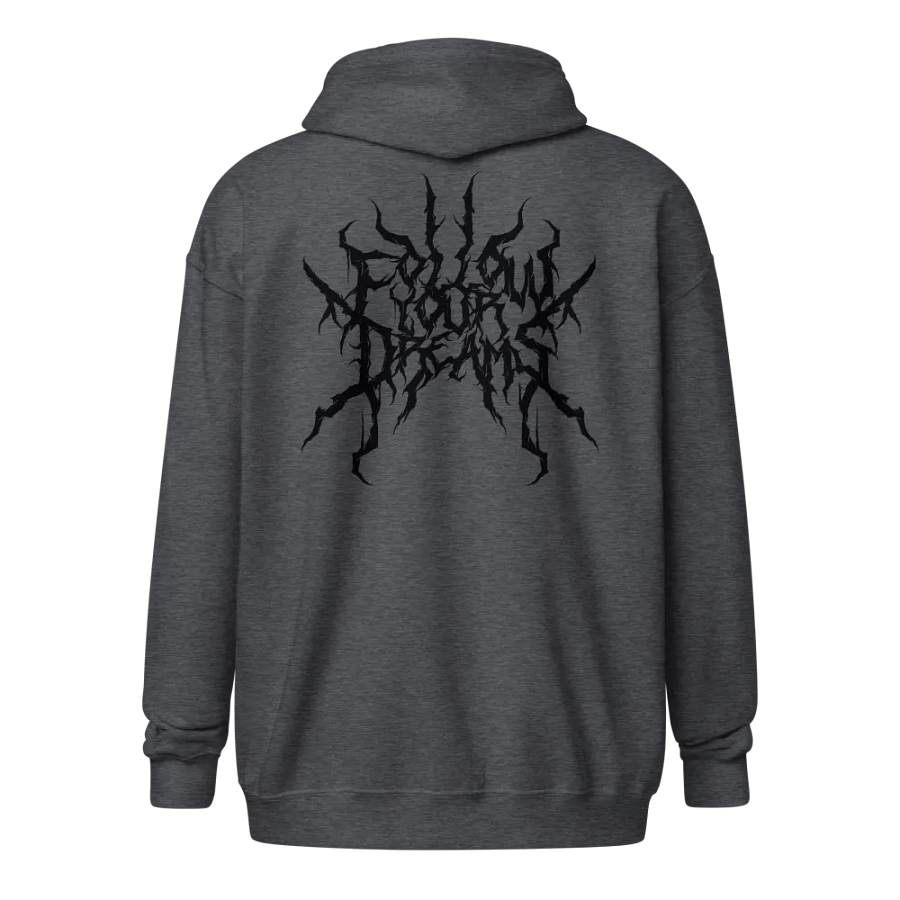 Metal Krewmate Zip Hoodie - Follow Your Dreams (Black Logo) product image (2)