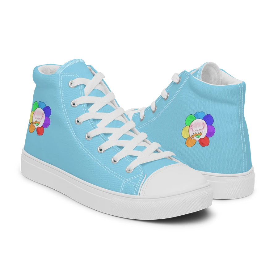 Pastel Blue and White Flower Sneakers product image (1)