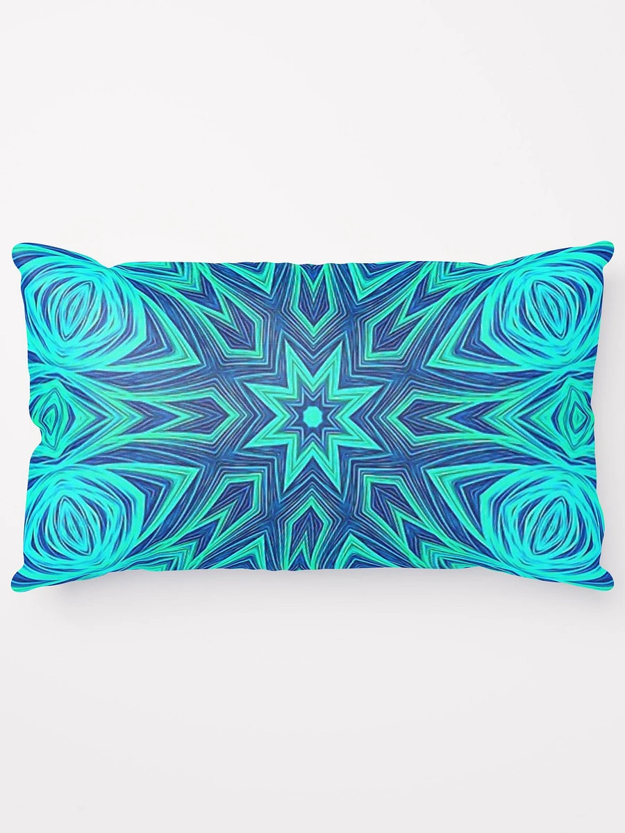 Blue Ice Fractal Kaleidoscope Throw Pillow product image (13)