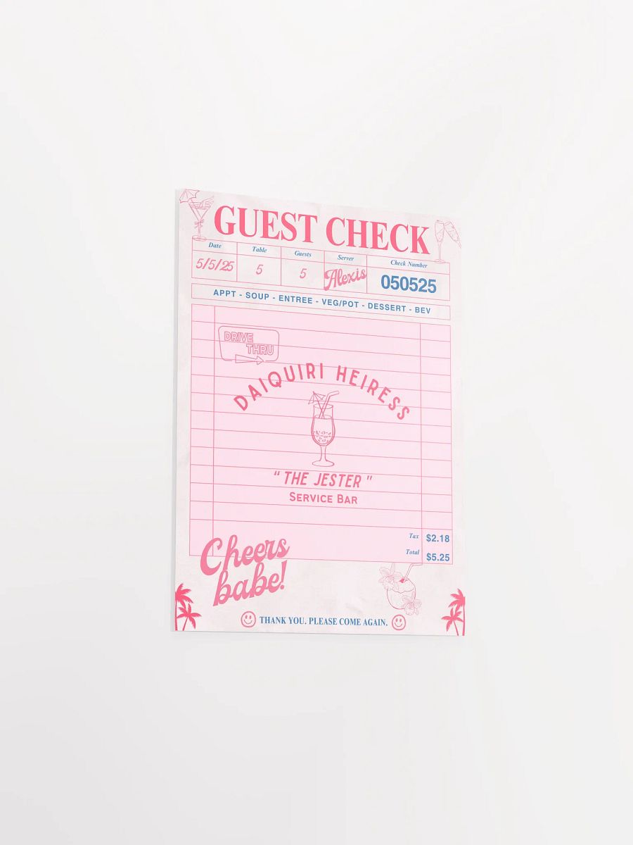 CHECK PLEASE! DAIQUIRI SUMMER PRINT product image (3)