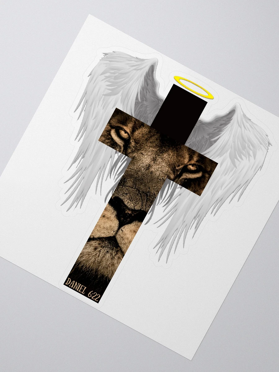 Daniel 6:22 Lion Angel Wings Sticker product image (1)