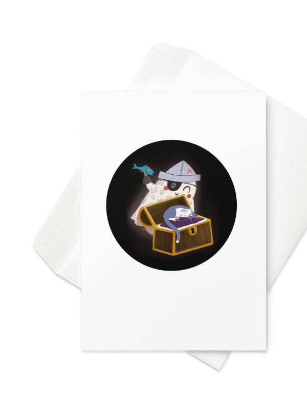 Little Ghost Pirate & Cat - Greeting Card product image (1)