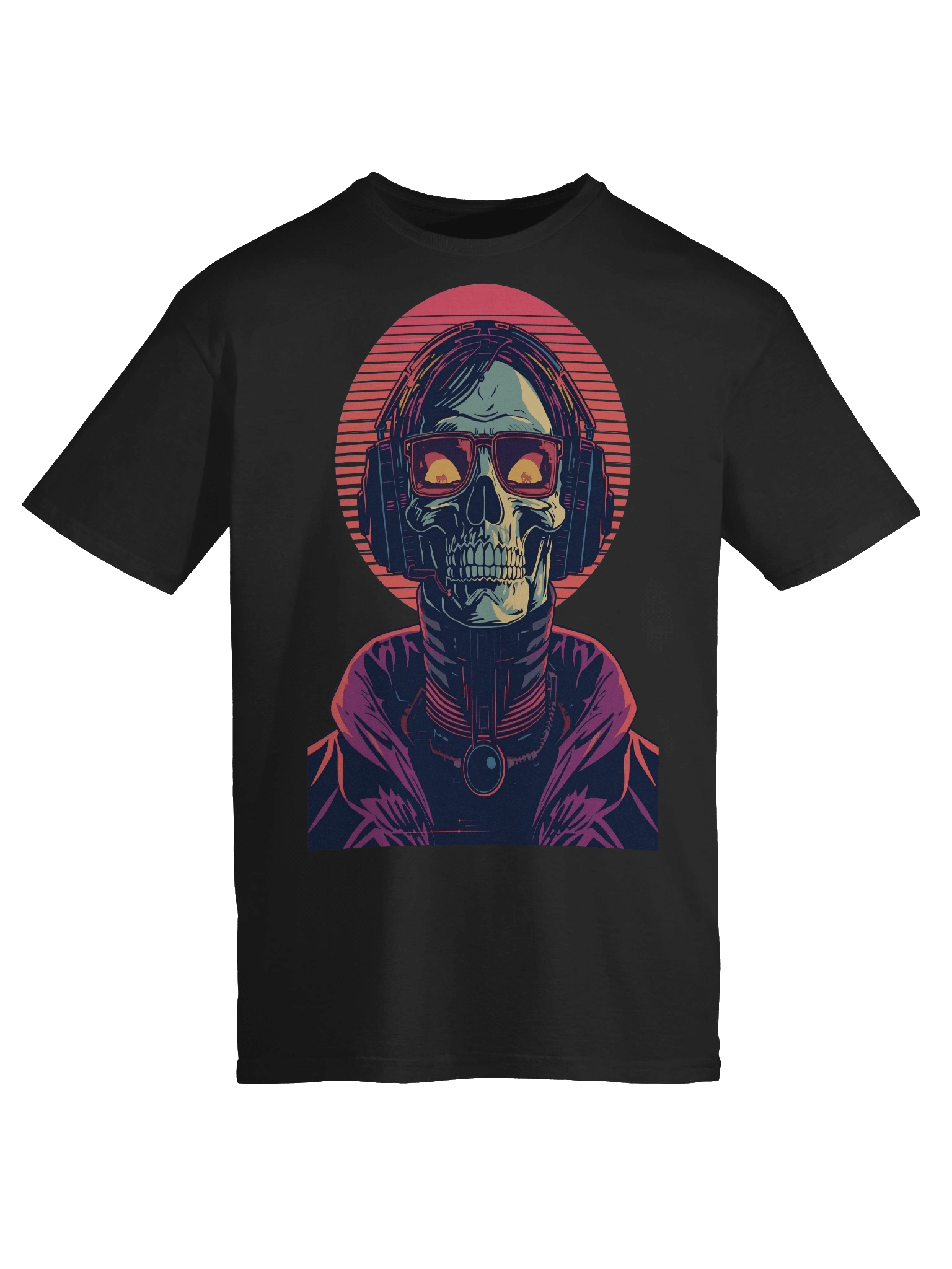 Neon DJ Skull T-Shirt product image (6)