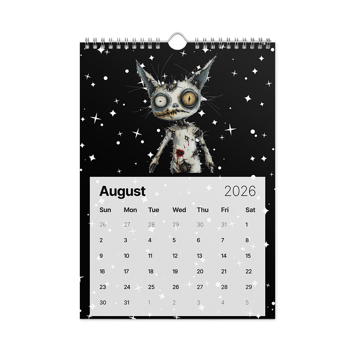 2026 Cat Planet Wall Calendar product image (2)