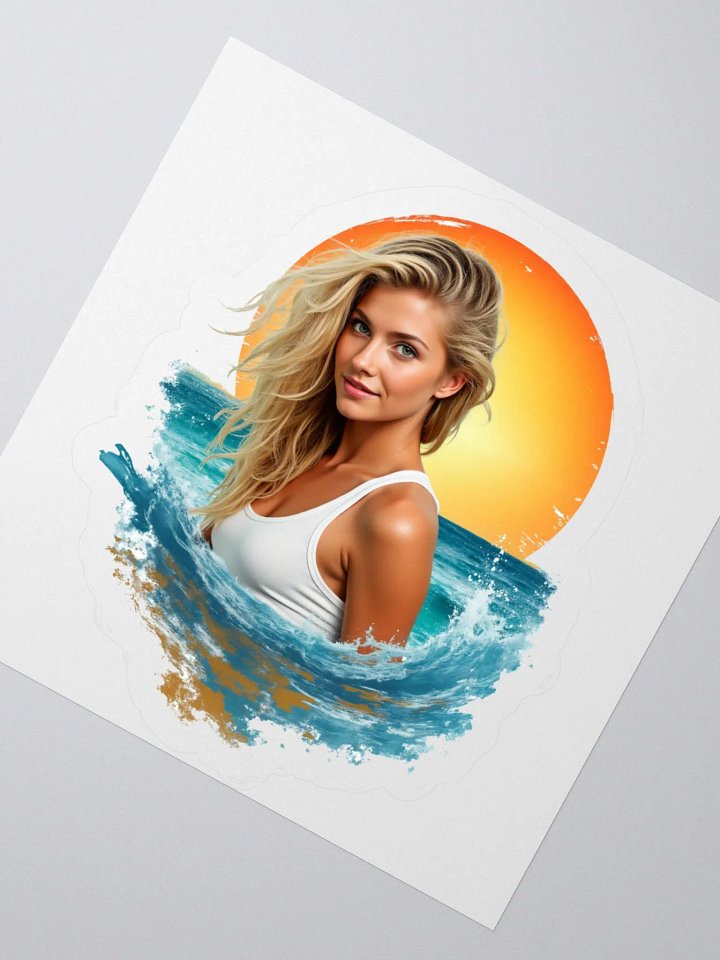 Surfer Girl Kiss Cut Stickers product image (6)