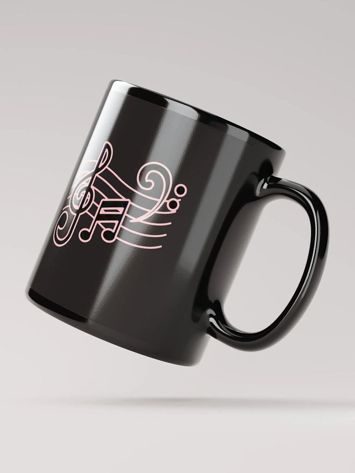 Vibrant Musical Notes Magic Mug Black product image (2)
