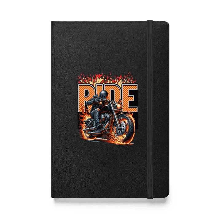 Ride Motorcycle Flaming Hardcover Journal product image (1)