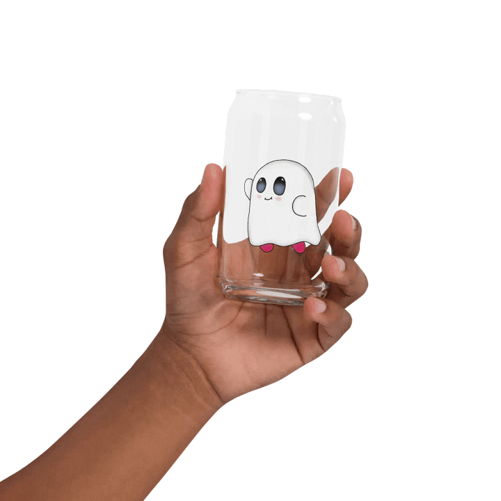 Ghost kirby drinking glass product image (2)