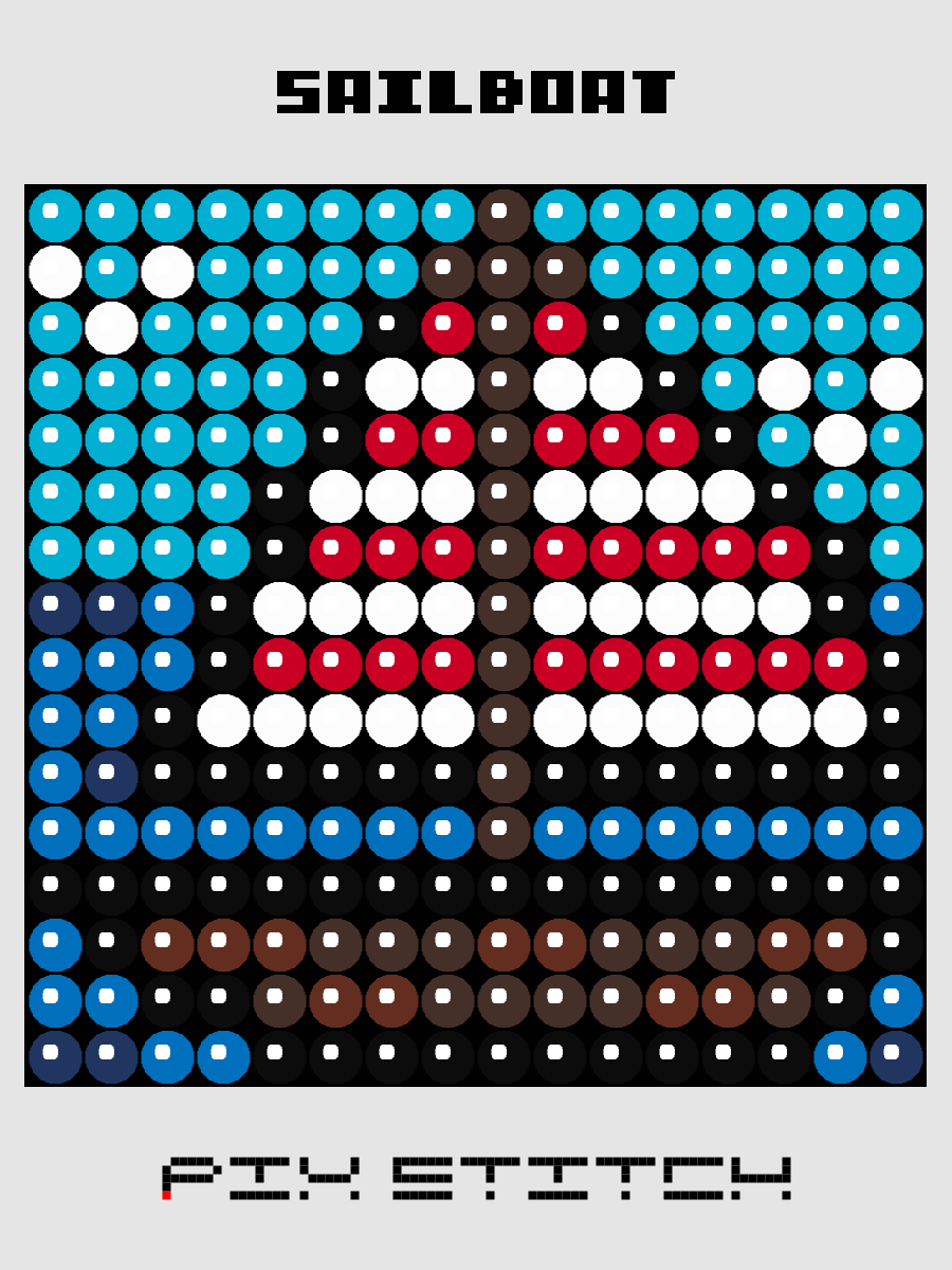 Sailboat Pixel Art product image (1)