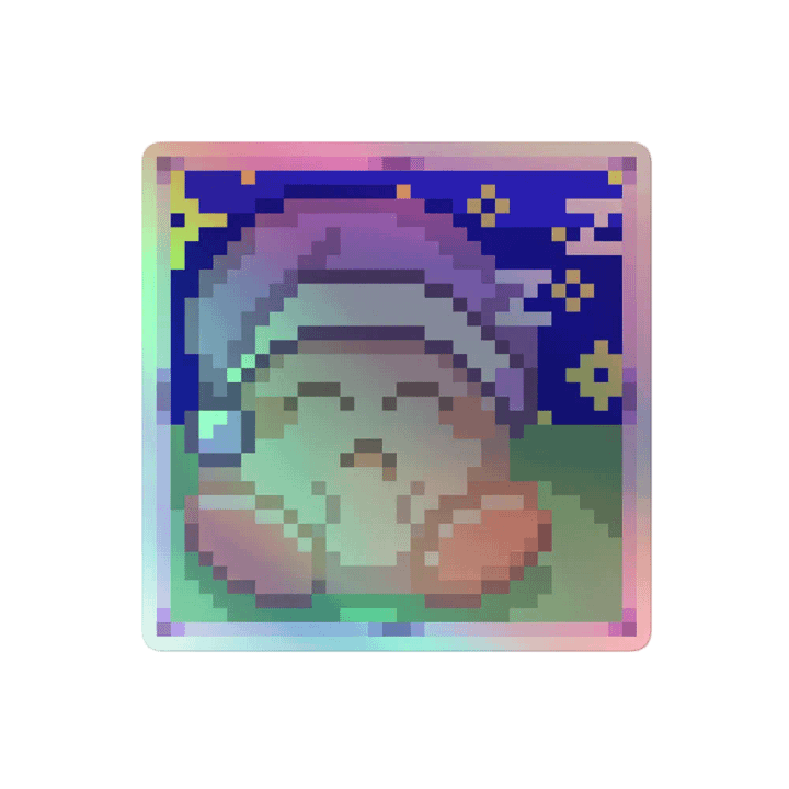 Sleepy Kirby Holographic Sticker product image (2)