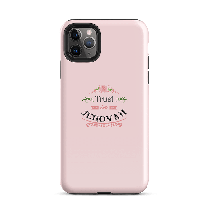 Trust in Jehovah iPhone® Tough Case – Isaiah 26:4 | Floral Pink product image (2)