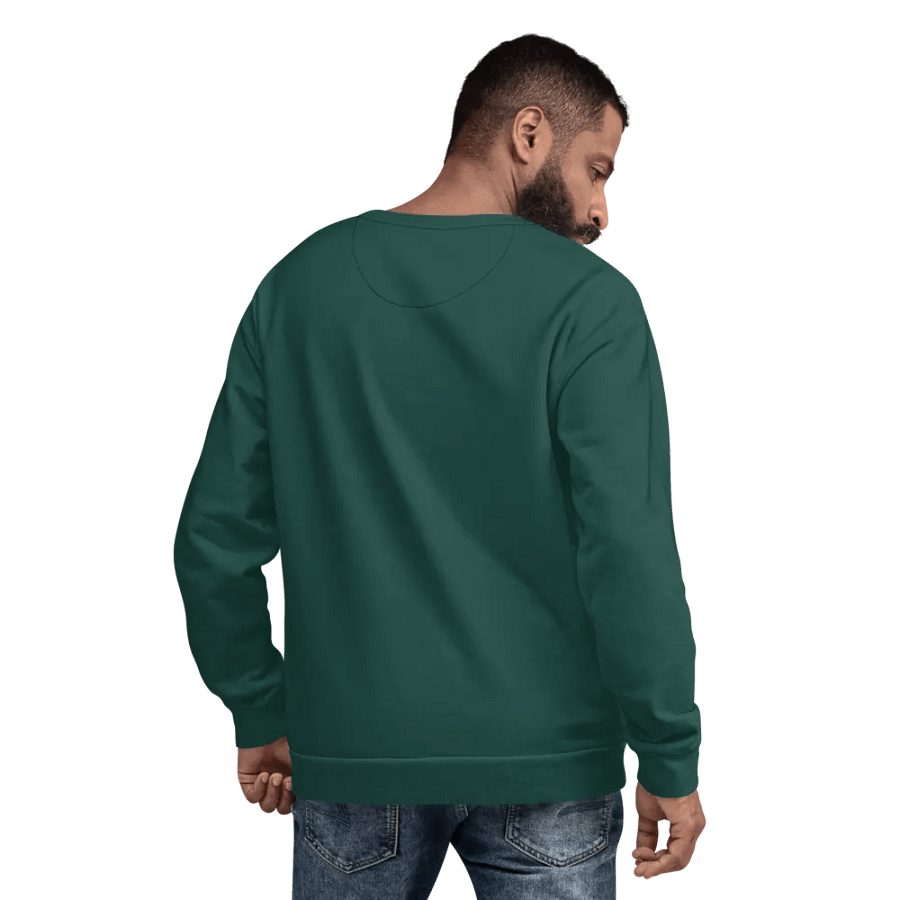 Plain Dark Green Soft Summer Unisex Recycled Polyester Heavyweight Premium Sweatshirt by Treasure Pie product image (9)