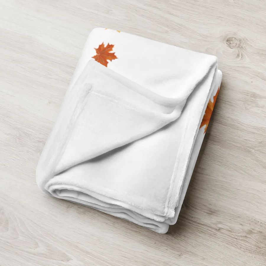 Autumn Breeze & Cannabis Leaves Throw Blanket product image (6)