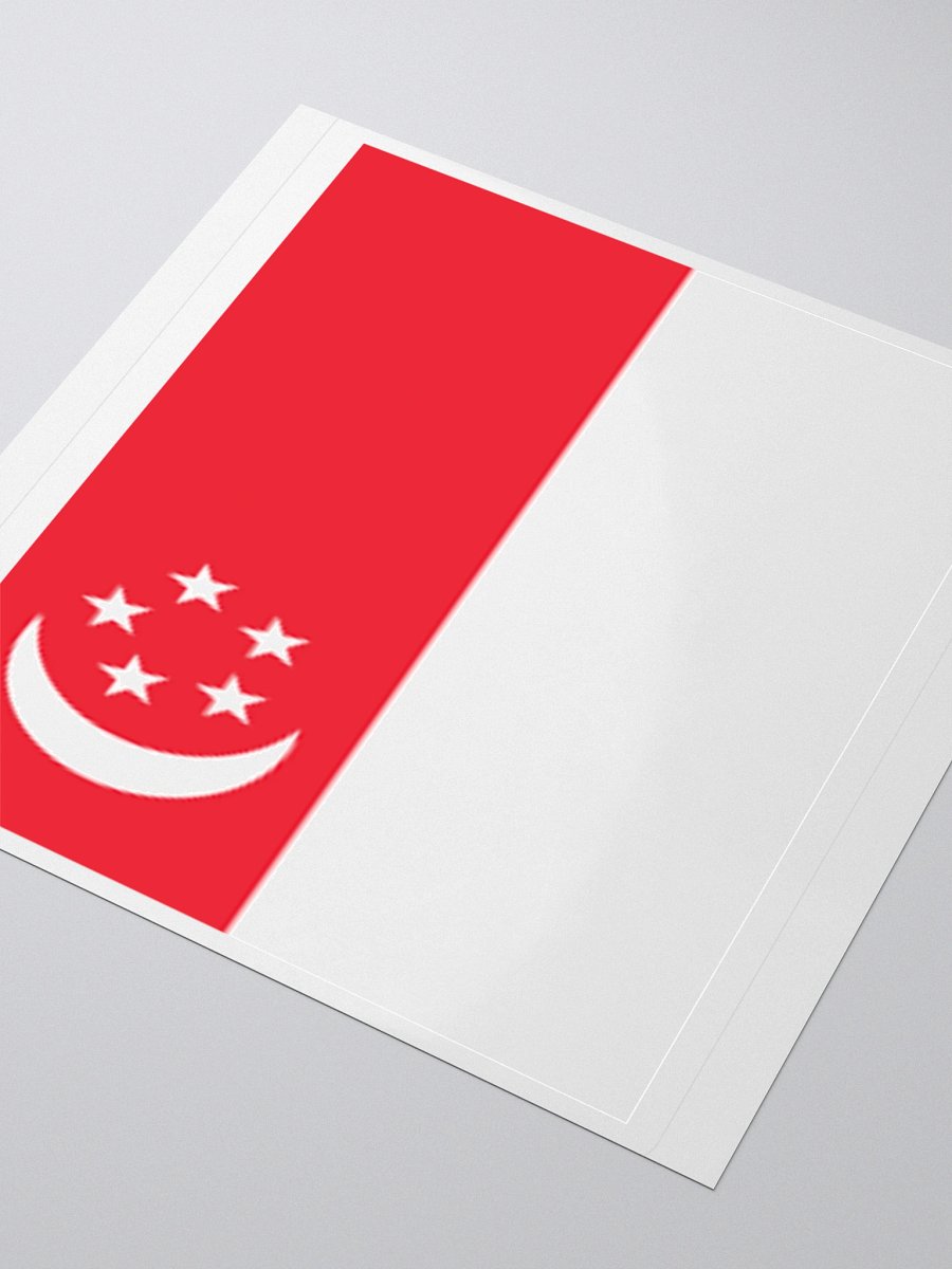Singapore Flag Sticker - Durable Vinyl for Indoor Use - Multiple Sizes Available product image (8)