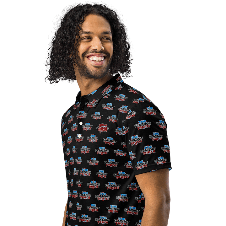 TFOT SlimFit Red HexaFusion Black Polo Shirt product image (3)