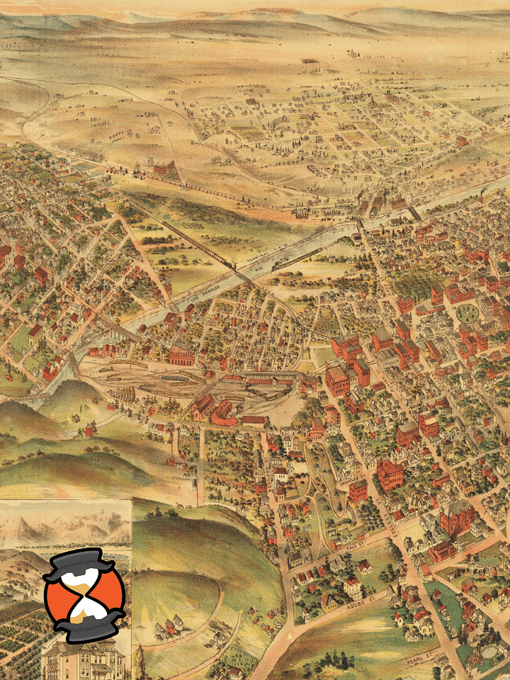 Los Angeles 1891 Canvas Print – Hand-Drawn Historic City Map product image (2)