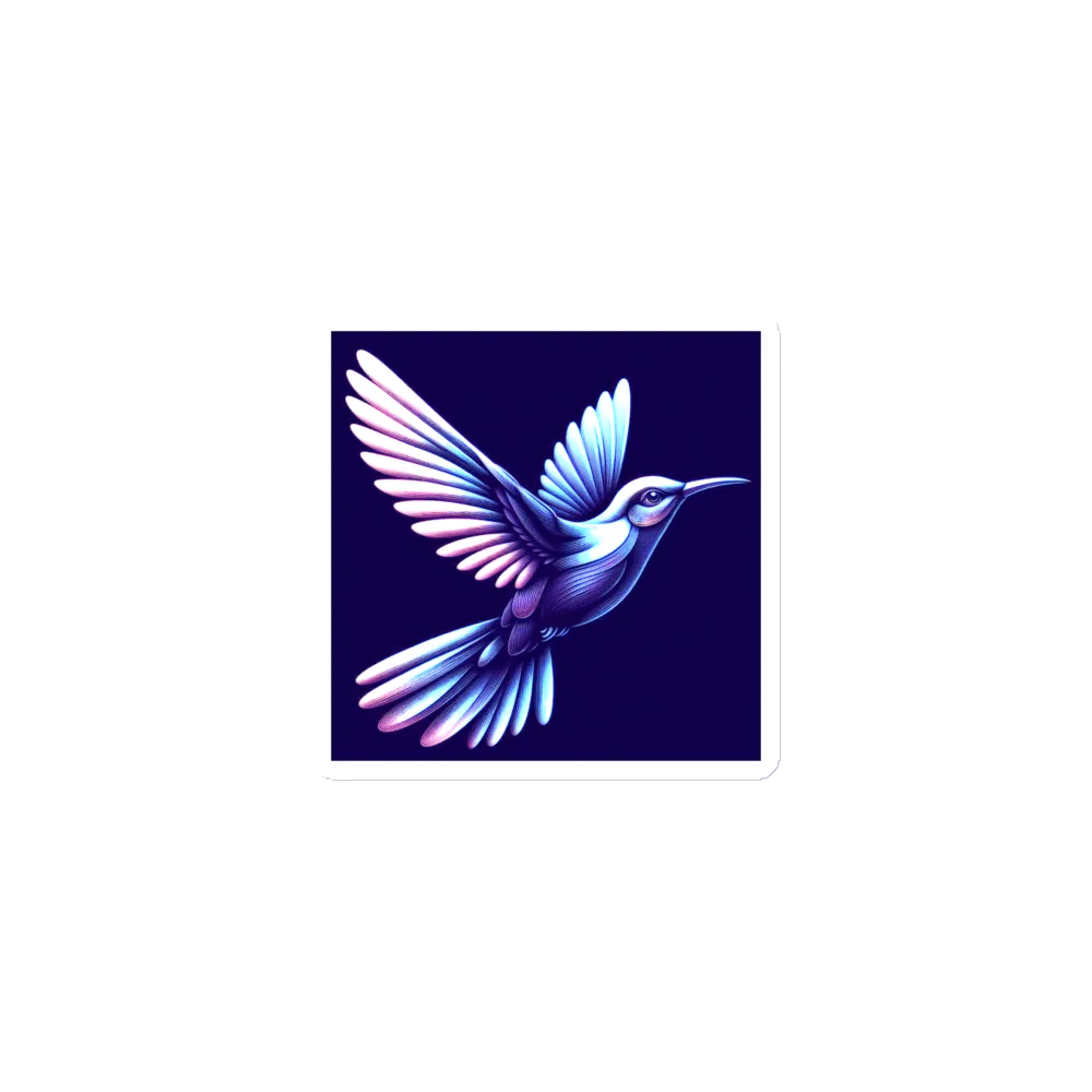 Neon Hummingbird Die-Cut Magnets product image (1)