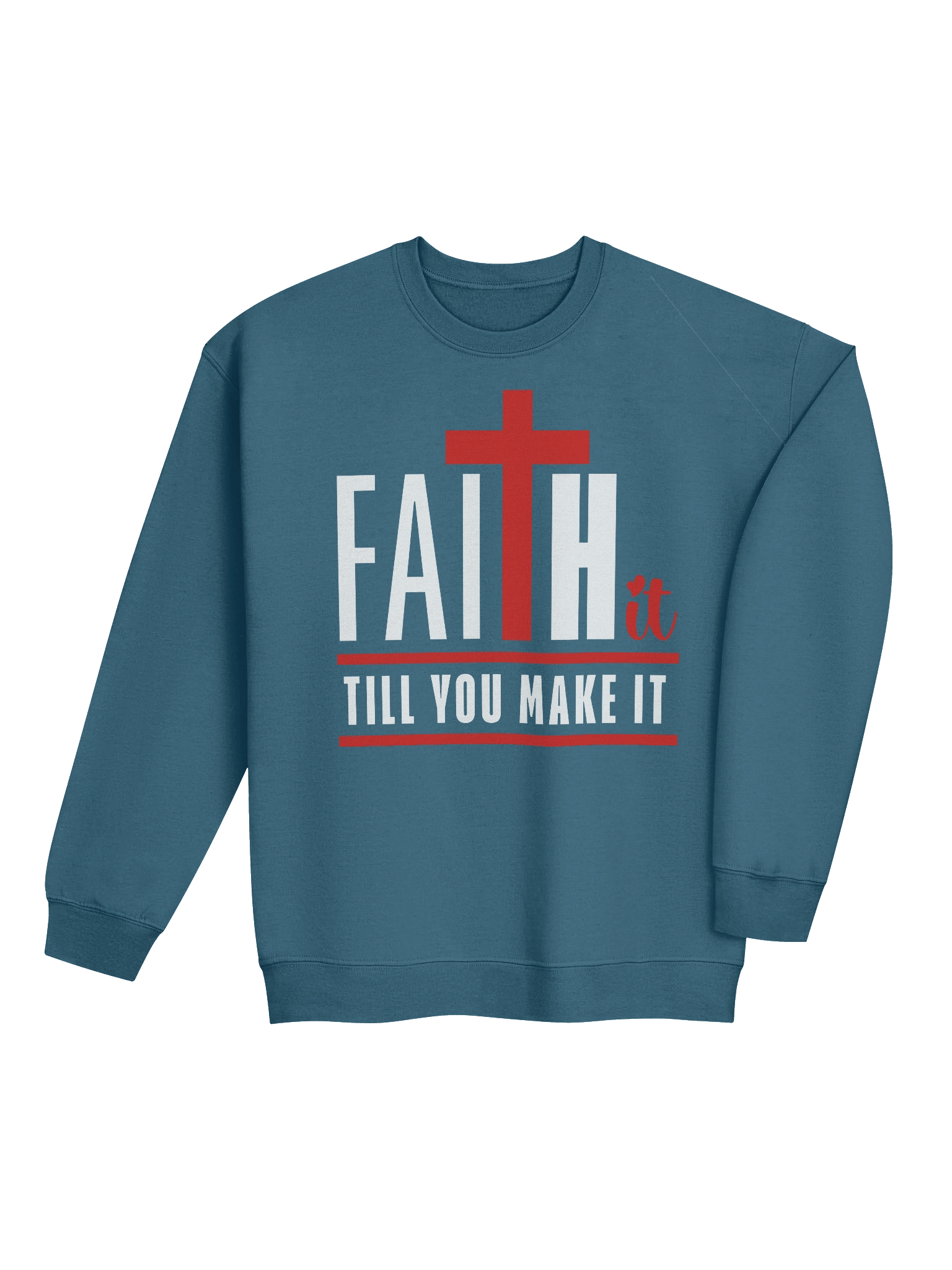 Faith It Til You Make It | Christian Sweater | Inspirational Faith-Based Sweatshirt for Women | Jesus Motivation Gift product image (19)