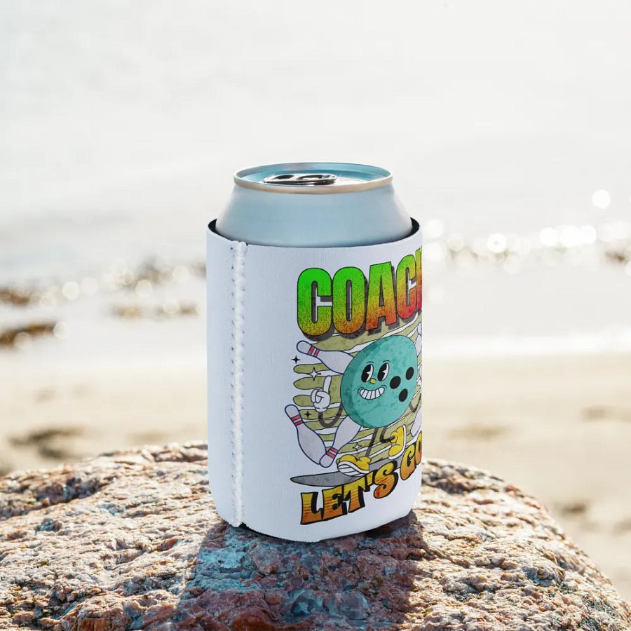 Retro Mascot Coach Bowling Can Cooler product image (9)