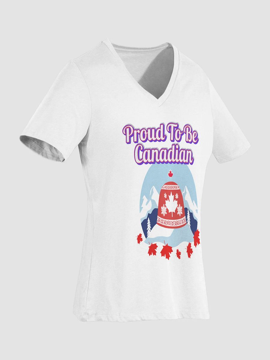 Canadian Winter Vibes V-Neck Tee product image (28)
