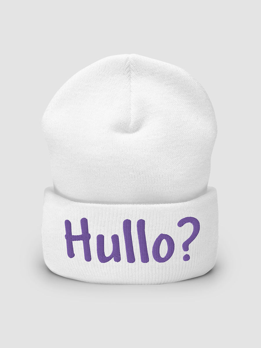 [PixelxKitten] Hullo? White and Purple Beanie product image (2)