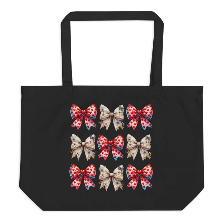 Spring Bows Heart Whimsy Organic Tote product image (1)