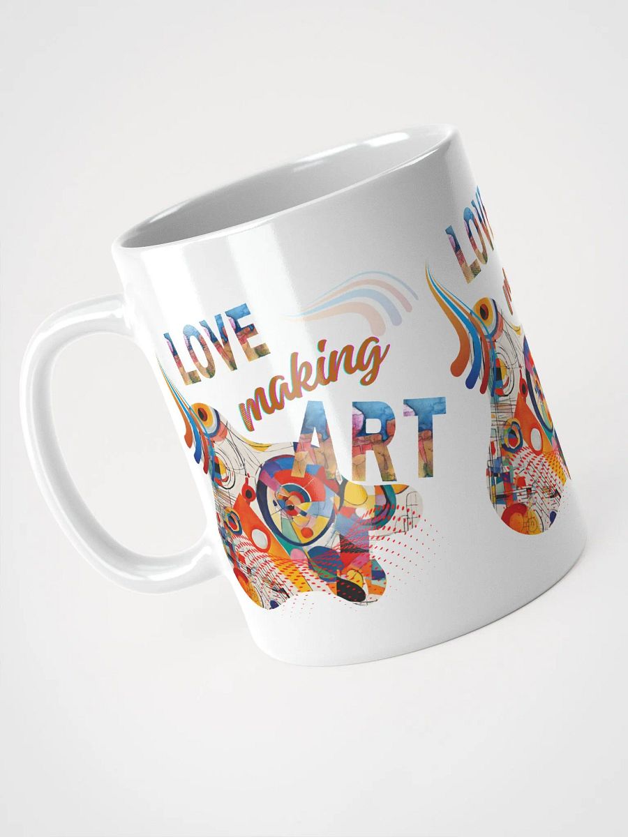 colorful mug for the artist. 'Love making art' Perfect gift for mom dad, son daughter friend who loves arty things product image (3)