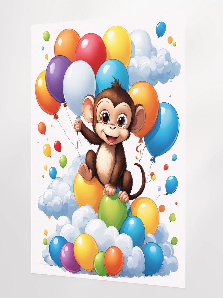 Baby Monkey - Poster - Nursery-Kids Room - Large 24x36 Inches product image (2)