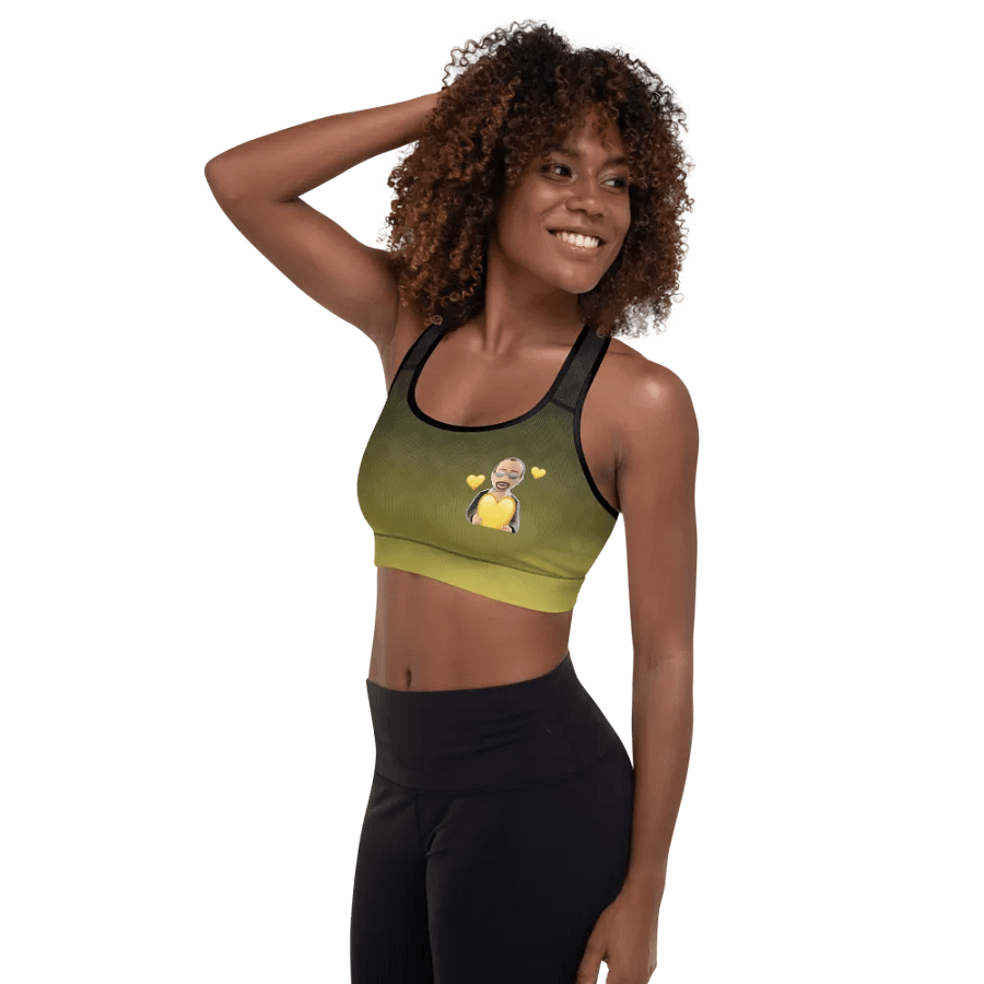 Hearts Emote - Padded Sports Bra product image (3)
