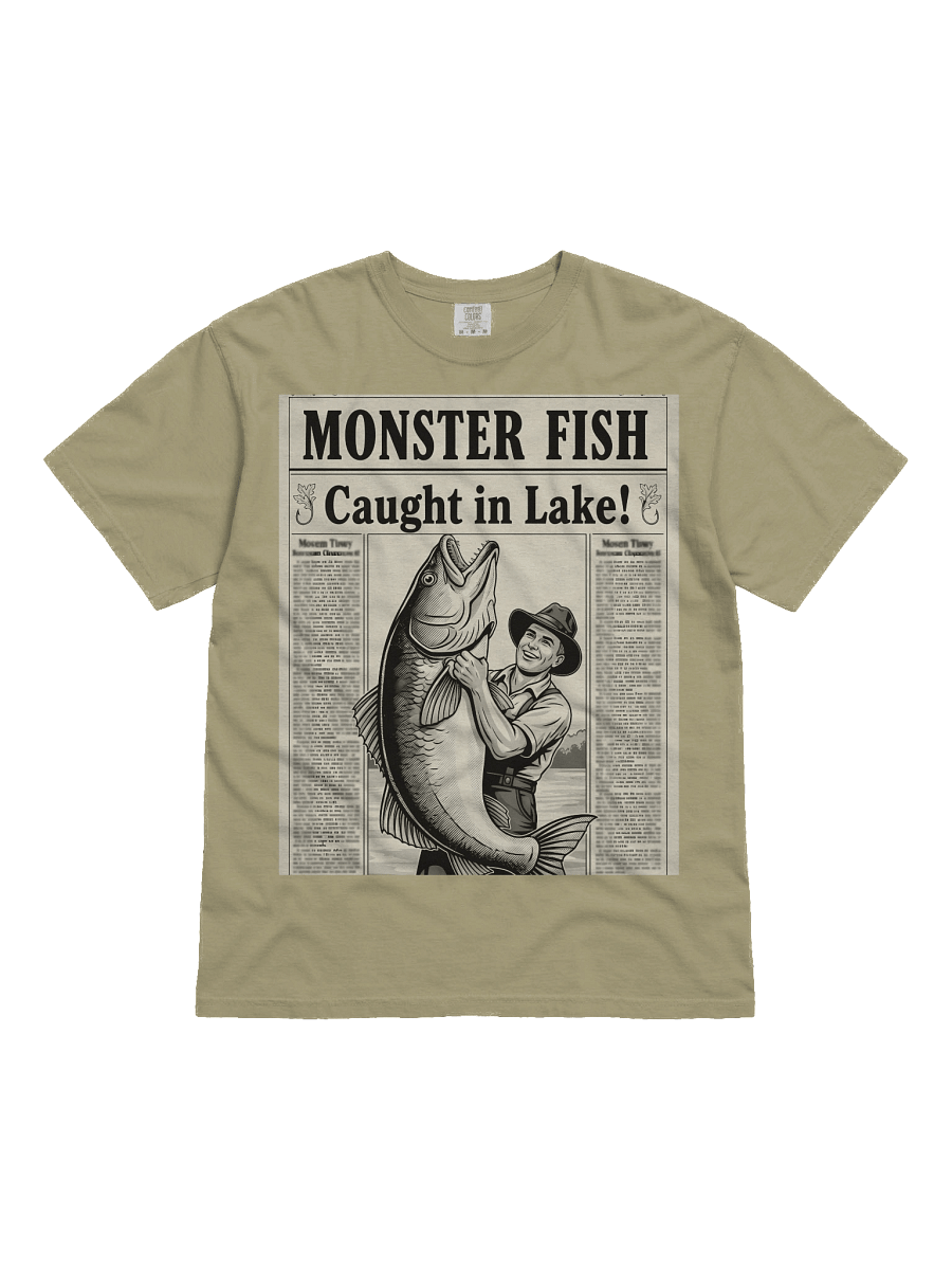 Vintage newspaper - Monster Fish Caught in Lake! T-Shirt product image (1)