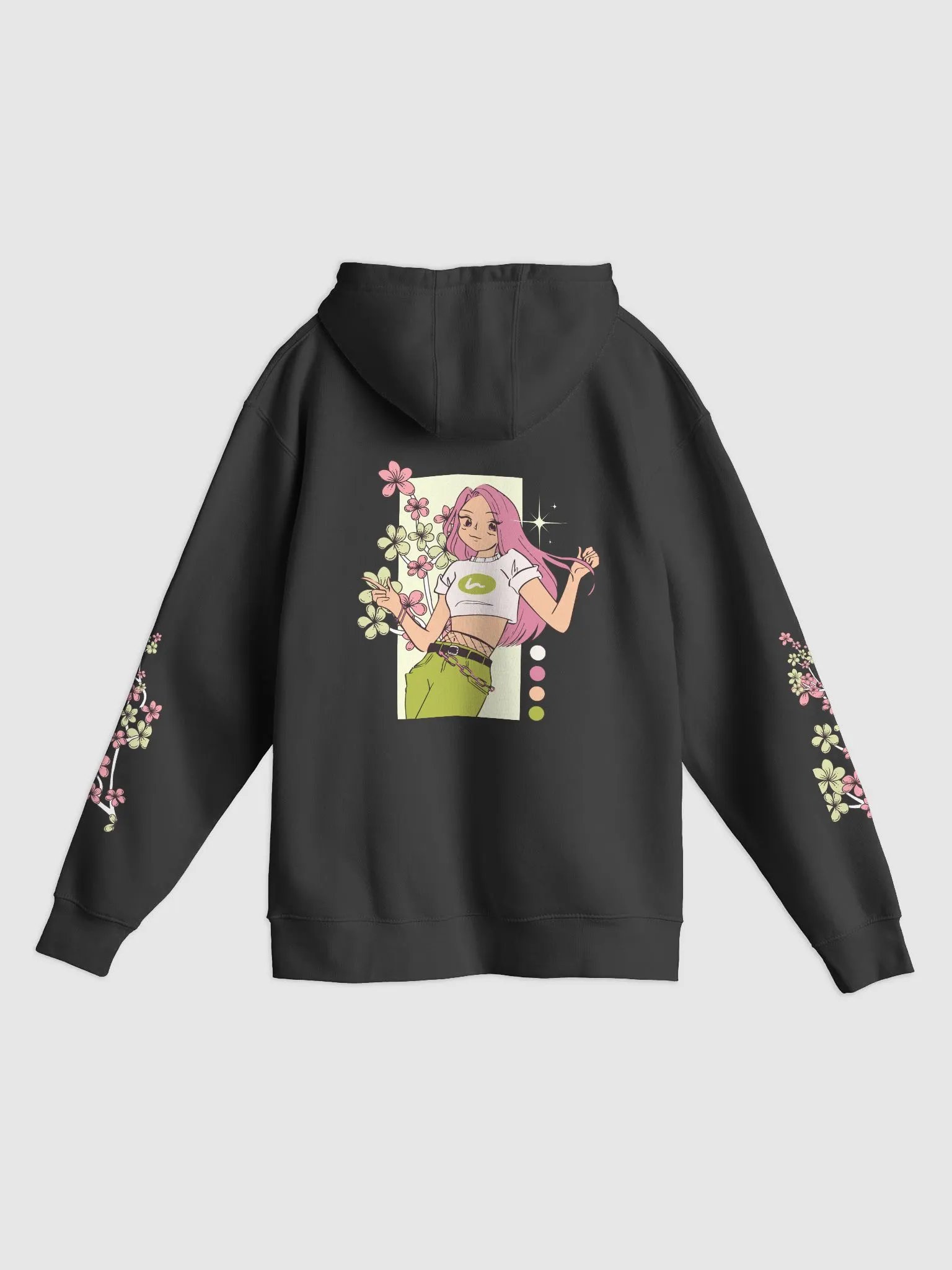 Floral Dreamer Anime Premium Pullover Hoodie product image (4)