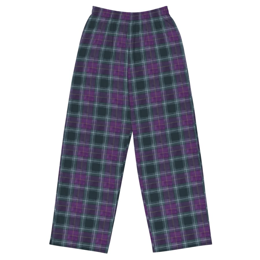 Purple/Green Plaid Wide Leg Pants product image (5)