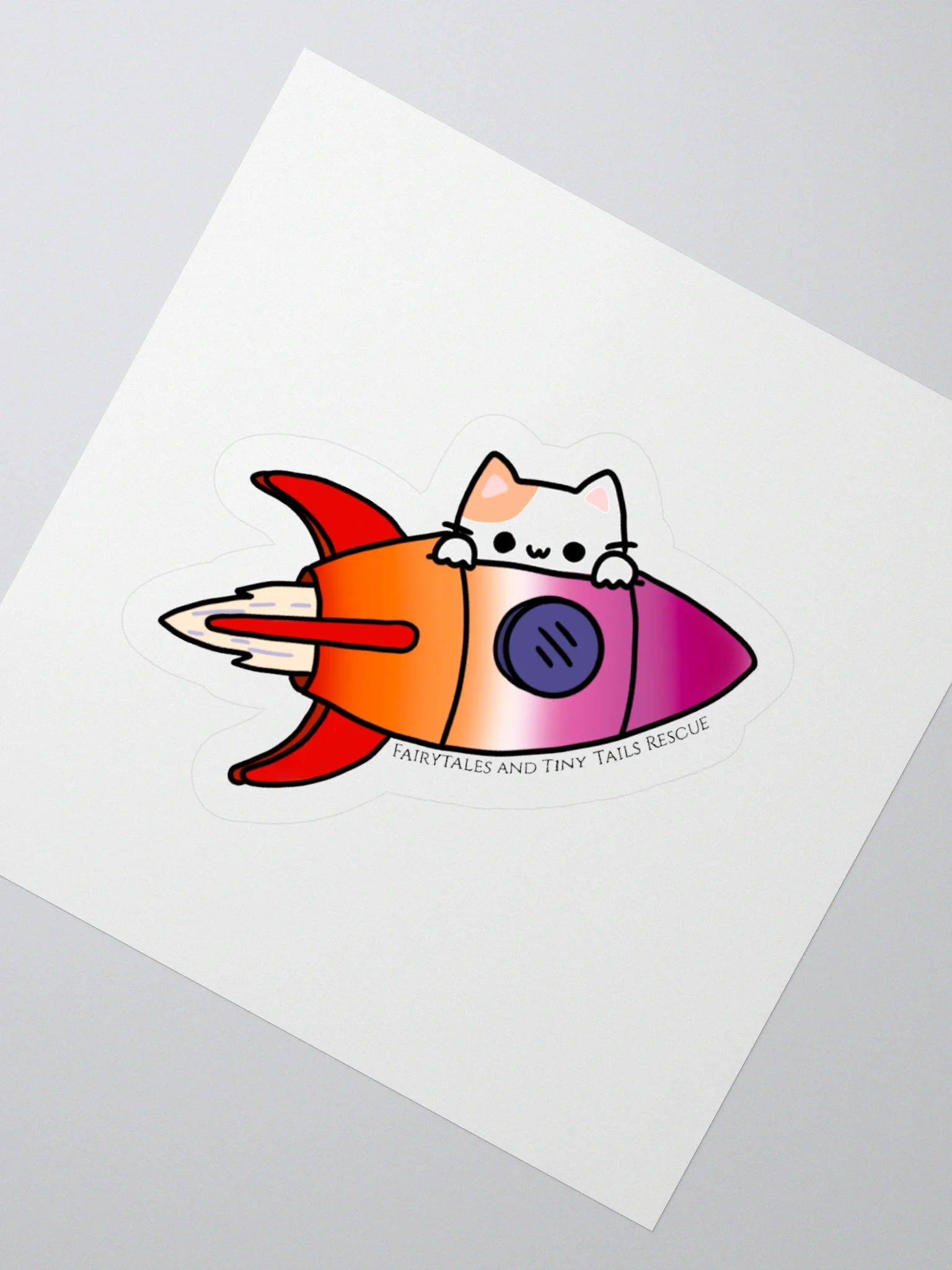 Lesbian Pride Rocket Cat product image (6)