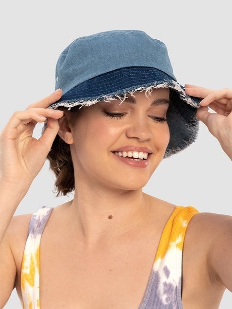 AUMC Logo and Mission Tag 2-Toned Denim Bucket Hat product image (4)