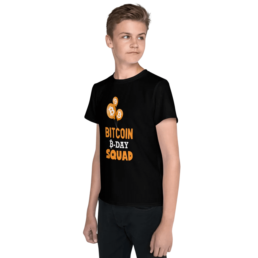 Bitcoin B-Day Squad Youth T-Shirt product image (4)