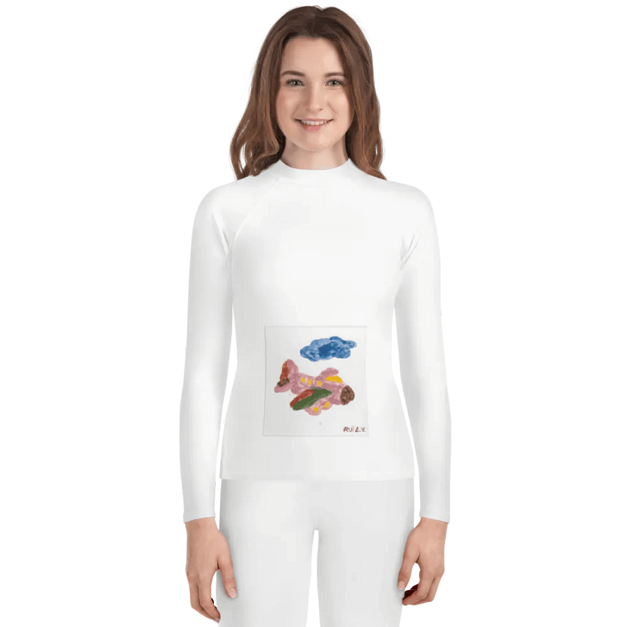 Kid Airplane (All-Over Print Youth Rash Guard) product image (1)
