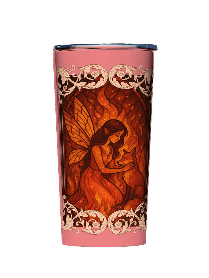 Stained Glass Fire Fairy & Fox Tumbler product image (1)