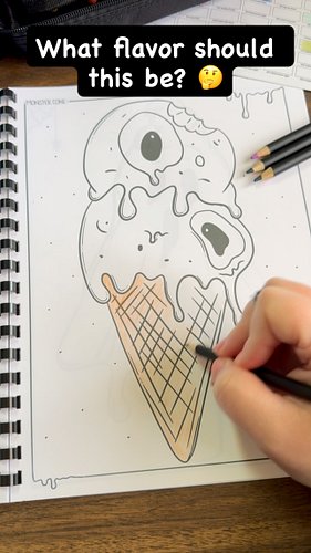 Happy Saturday! 🎃🍦 What flavor would you make this Monster Cone? 

This page was drawn by me no AI here. You can color this t...
